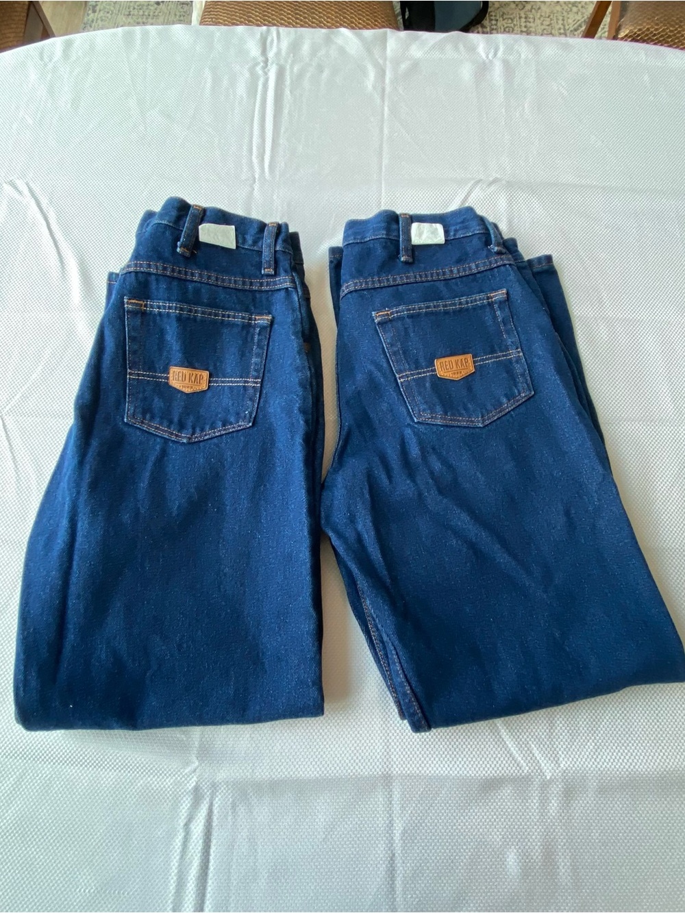 Men’s Straight Jeans in Dark Blue by Red Kap 33x30 (2 pairs)